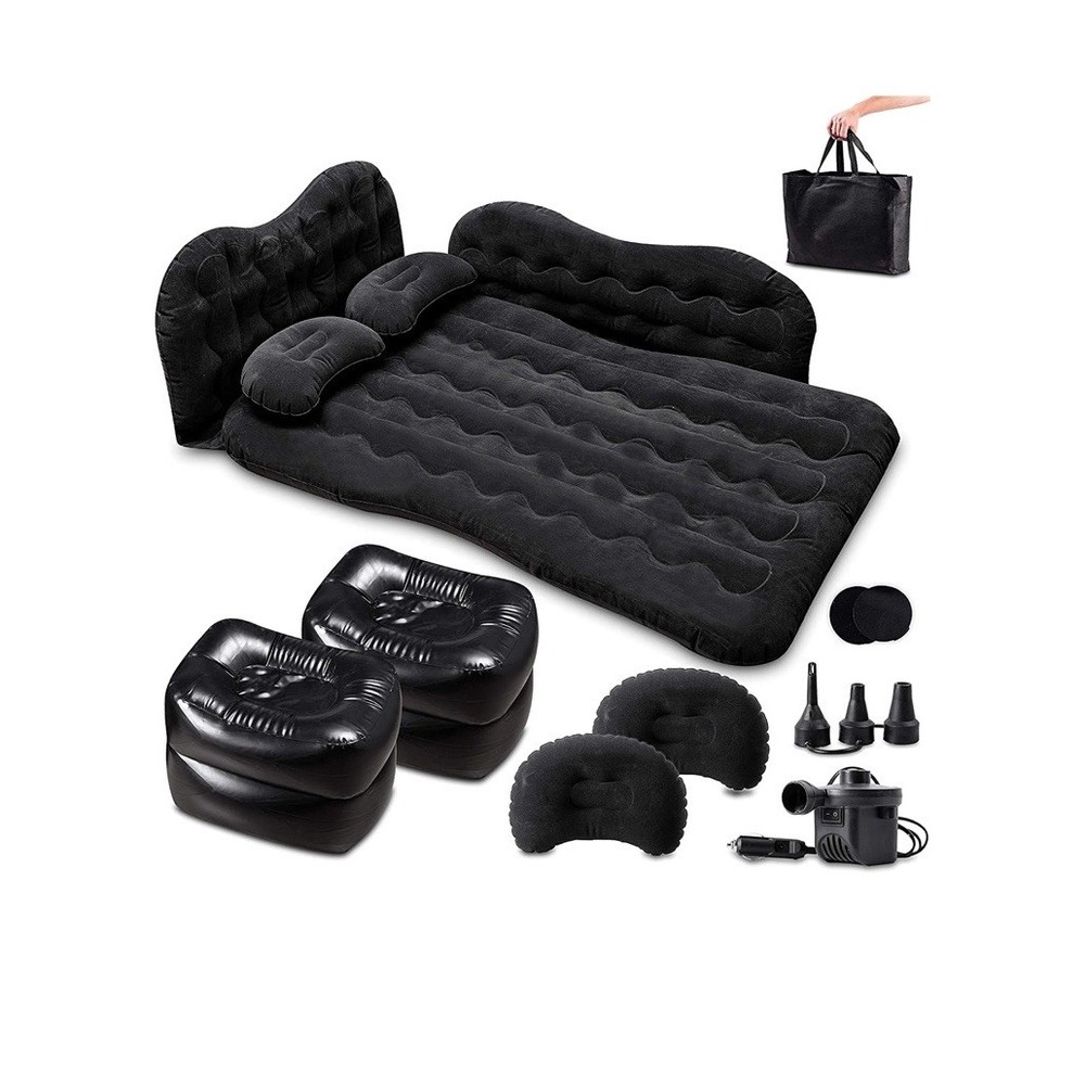 INFLATABLE AIR MATTRESS Car Bed with Back Seat Pump Pillow Blow Up Pad Zento